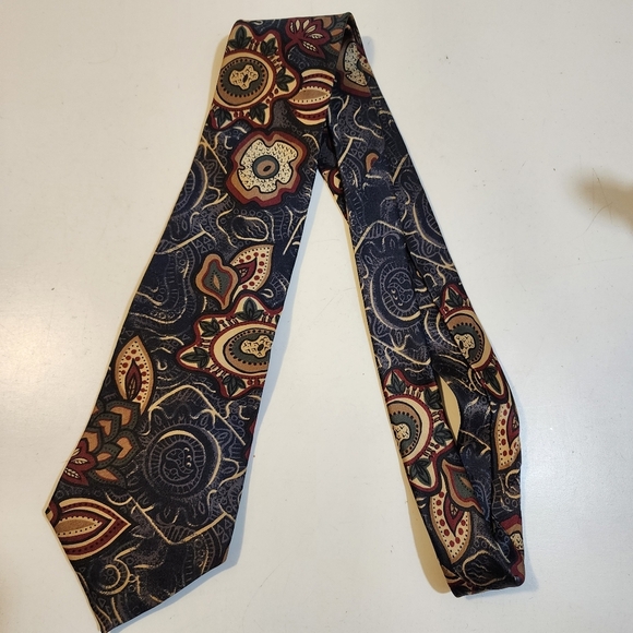 SAVILE ROW Men's Silk Patterned Tie - Picture 1 of 9